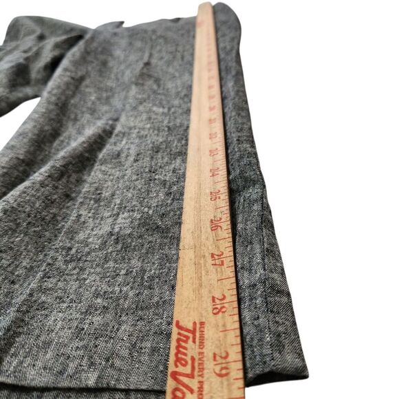 Bcx Capri Pants For Women Size 13 Gray Linen Blend Flat Front - Picture 6 of 13